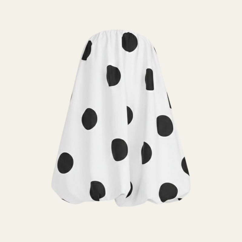 The Serafina Strapless Bubble Mini Dress