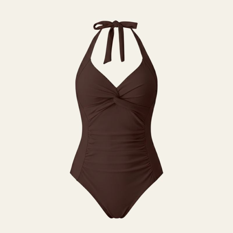 The Riviera Ruched Halter Swimsuit