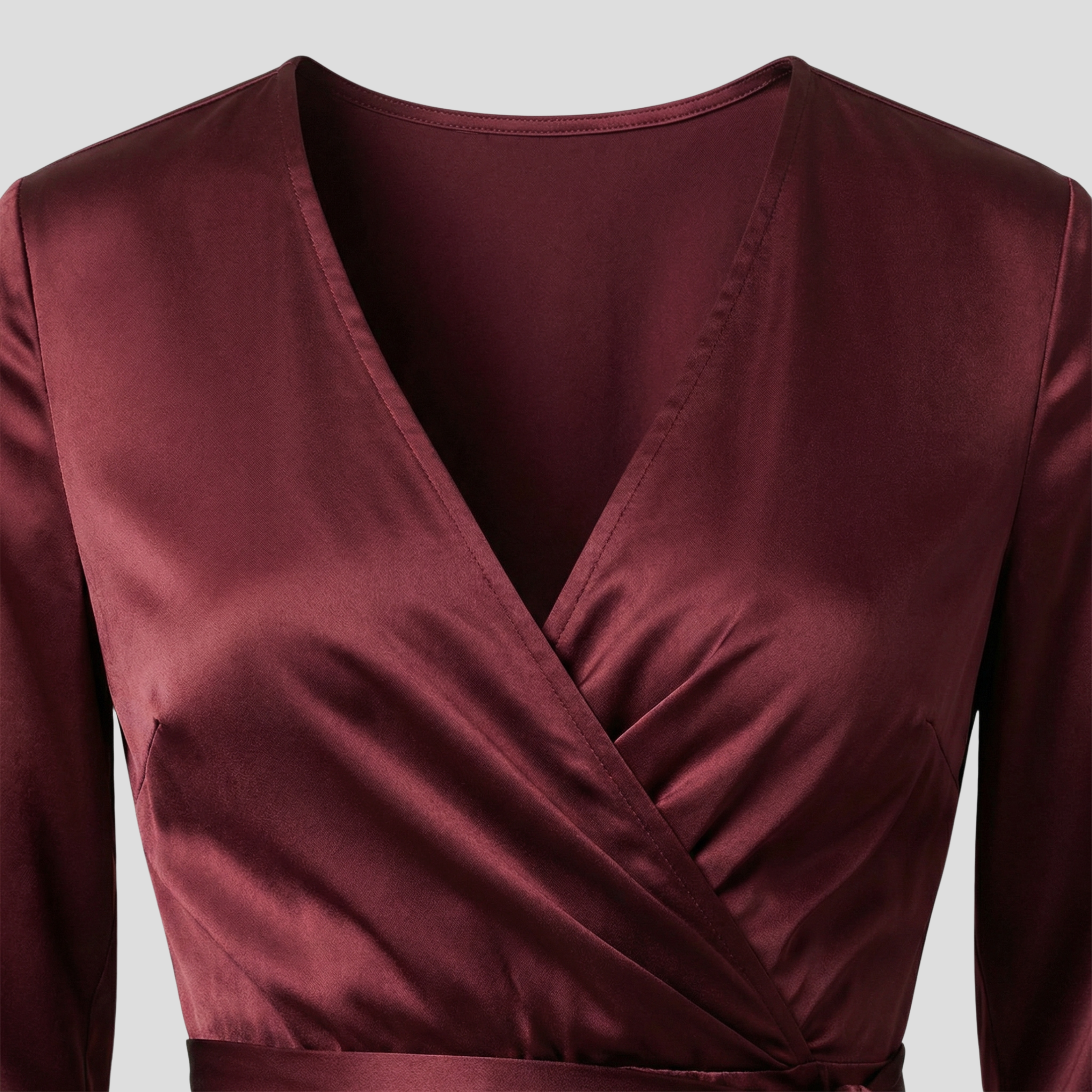 Women Wrap Dress | Draped Front Detail & Defined Waist Silhouette for Evening Wear