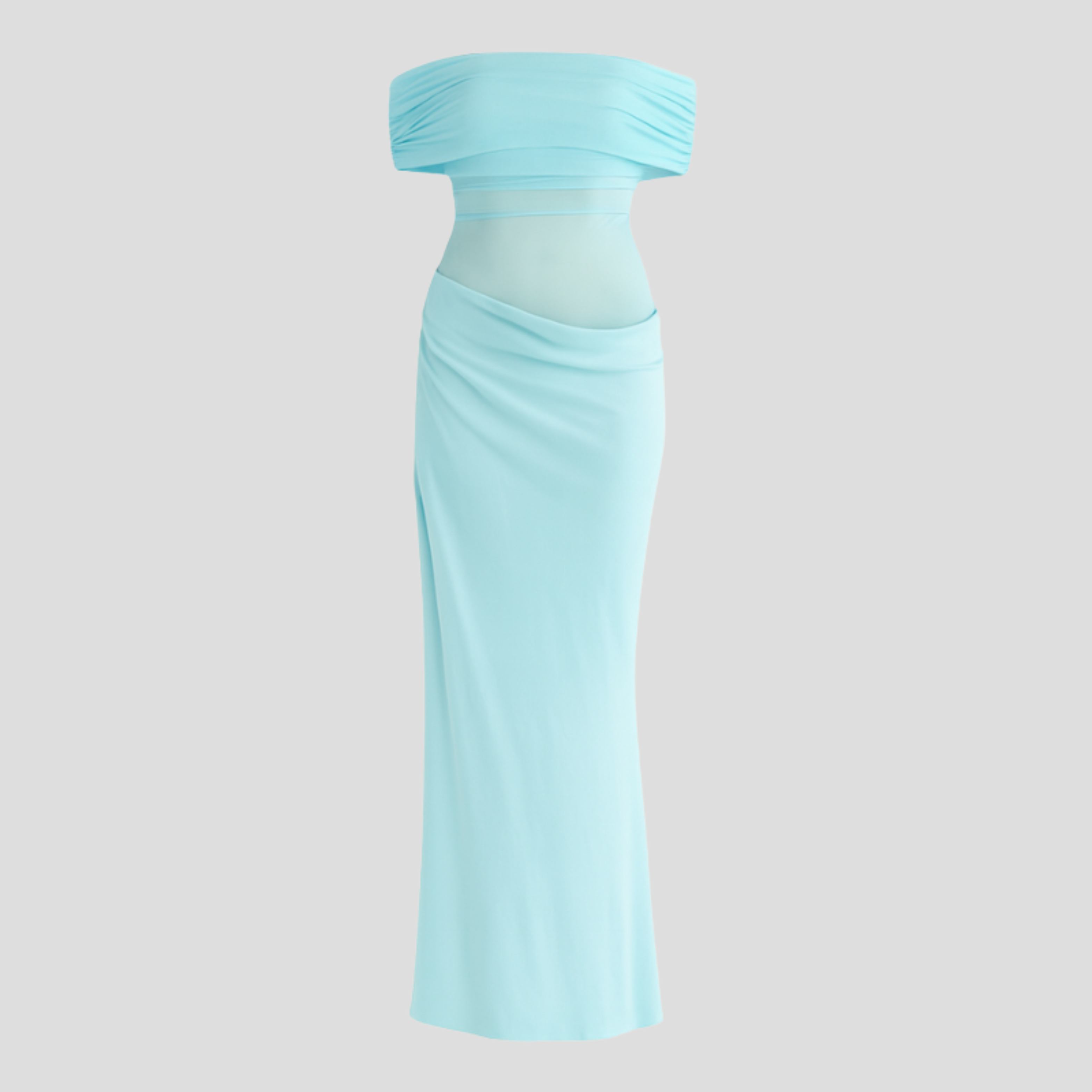 Women Maxi Dress | Off-Shoulder Neckline Form & Draped Outline Alignment for Occasion Wear