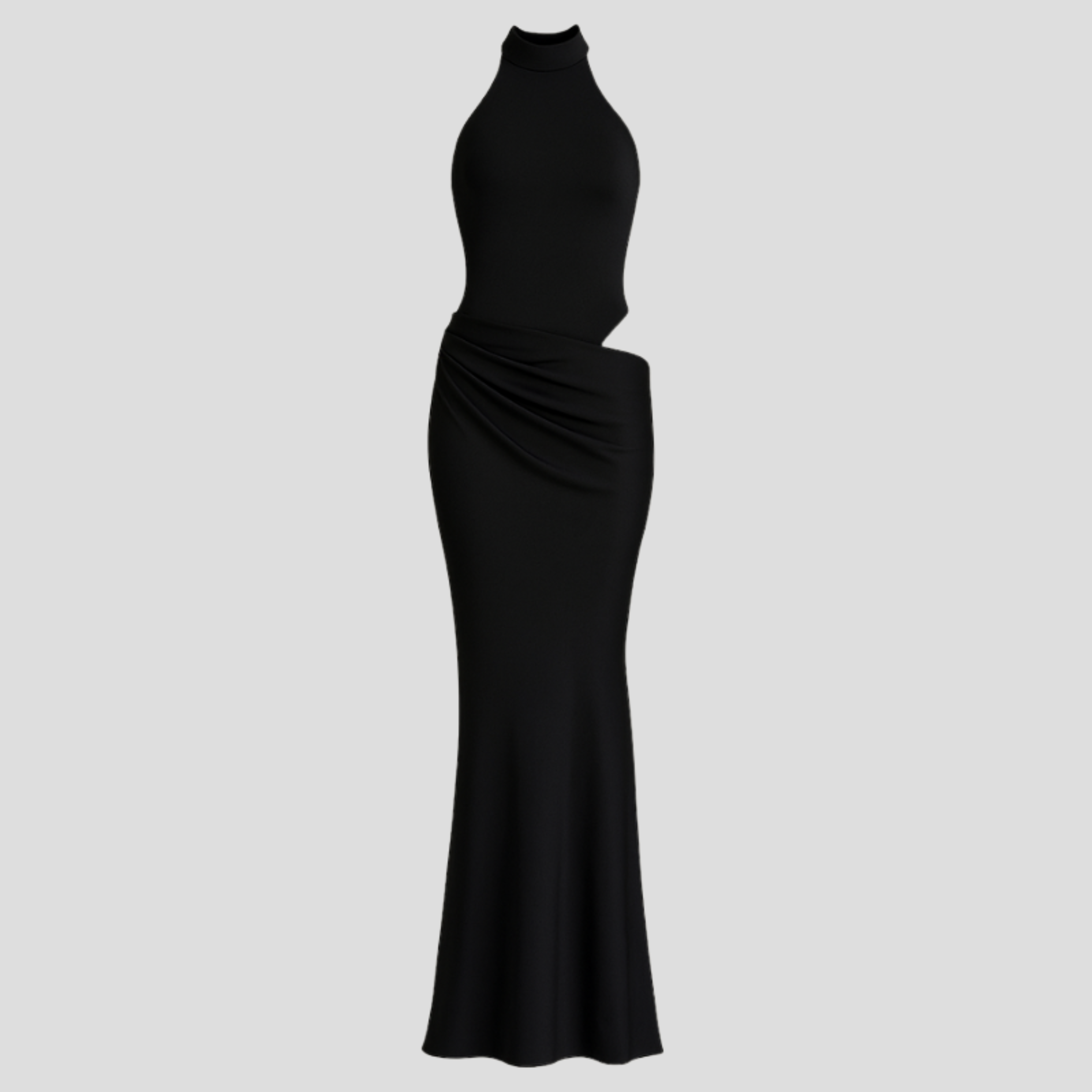 Women Maxi Dress | High Neckline Form & Draped Skirt Alignment for Occasion Wear