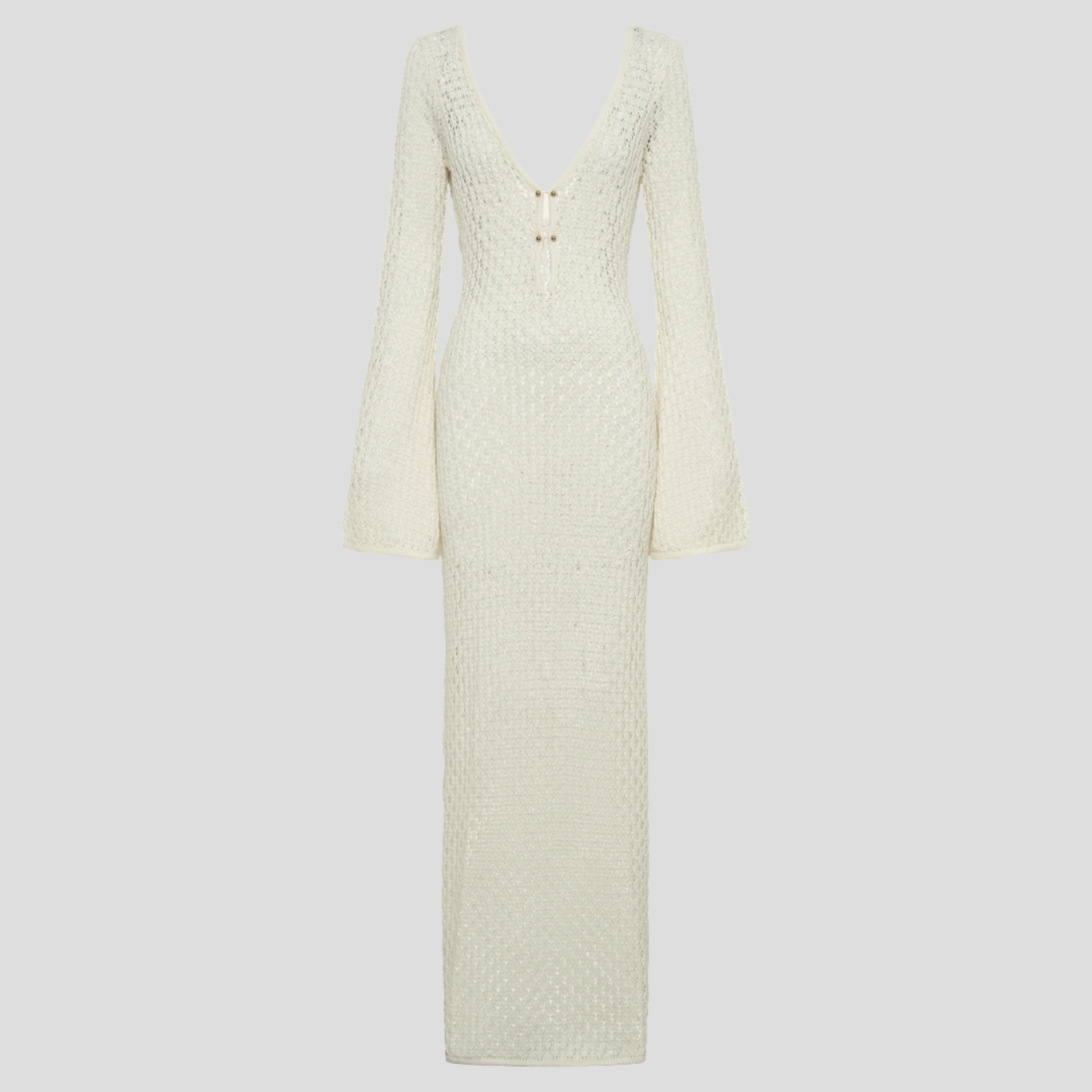 Women Maxi Dress | Deep V Neckline Form & Button Detail Alignment for Occasion Wear