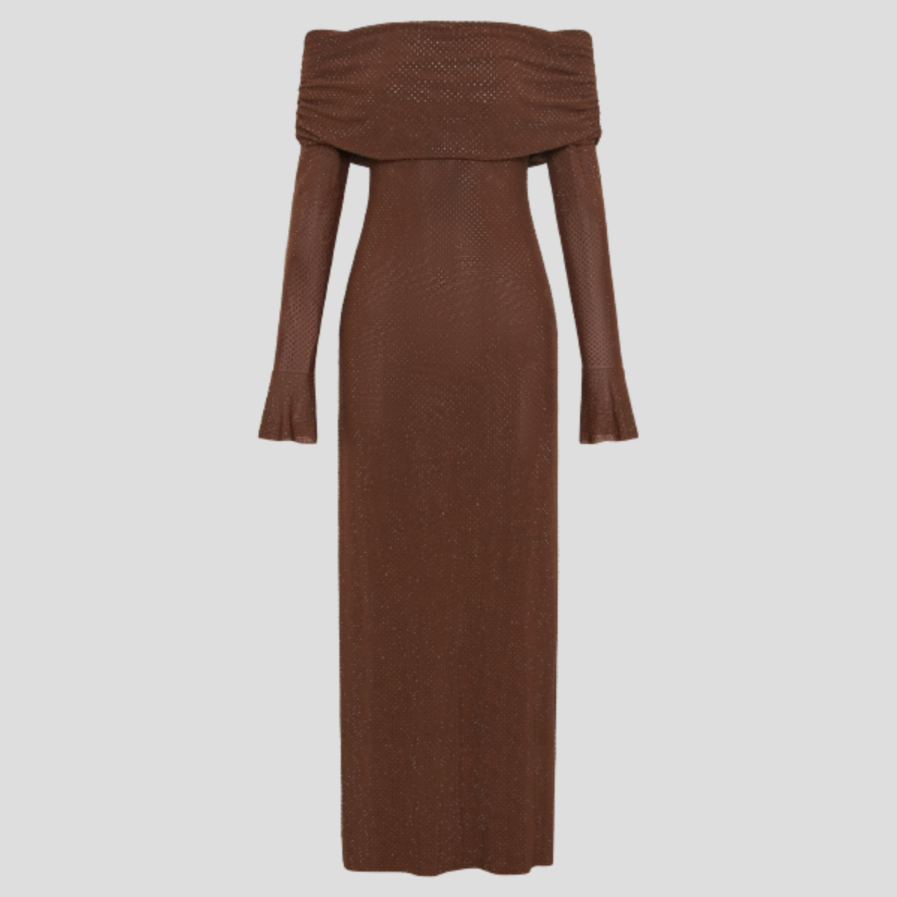 Women Maxi Dress | Off-Shoulder Neckline Form & Flared Cuff Alignment for Occasion Wear
