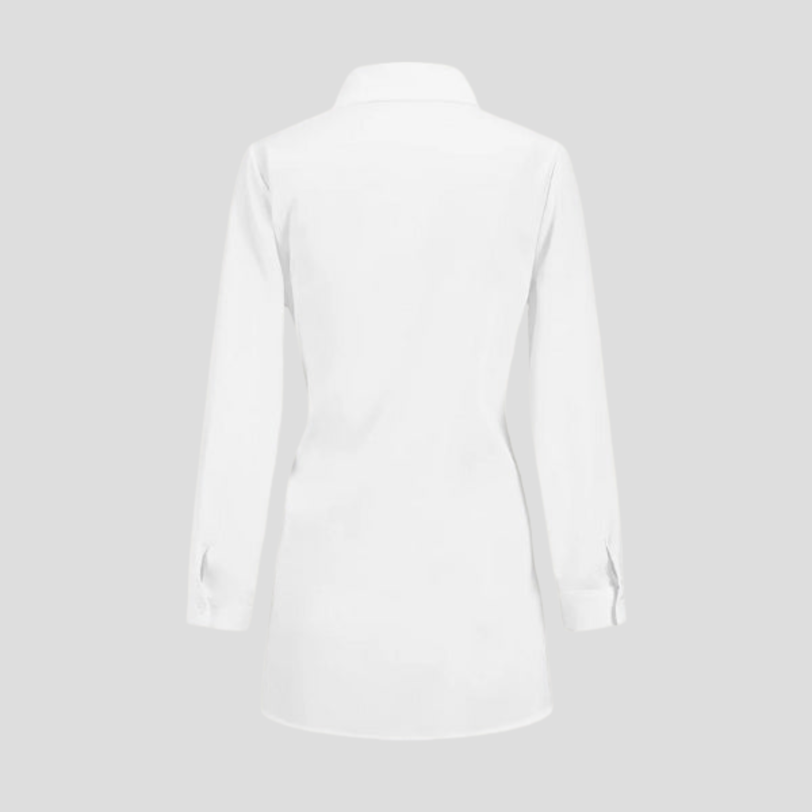 Women Longline Shirt Top | Collar Neckline Form & Waist-Tie Alignment for Daily Wear