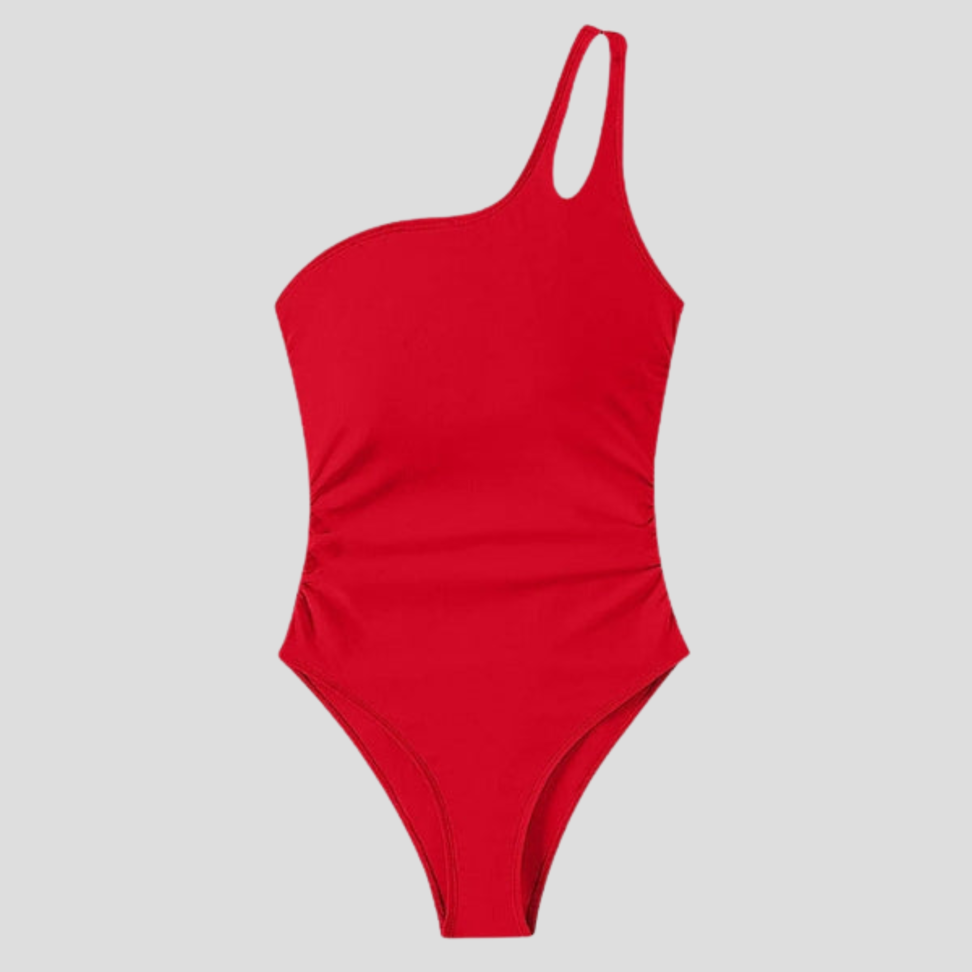 Women One-Piece Swimsuit | One-Shoulder Form & Side Ruched Alignment for Swimwear