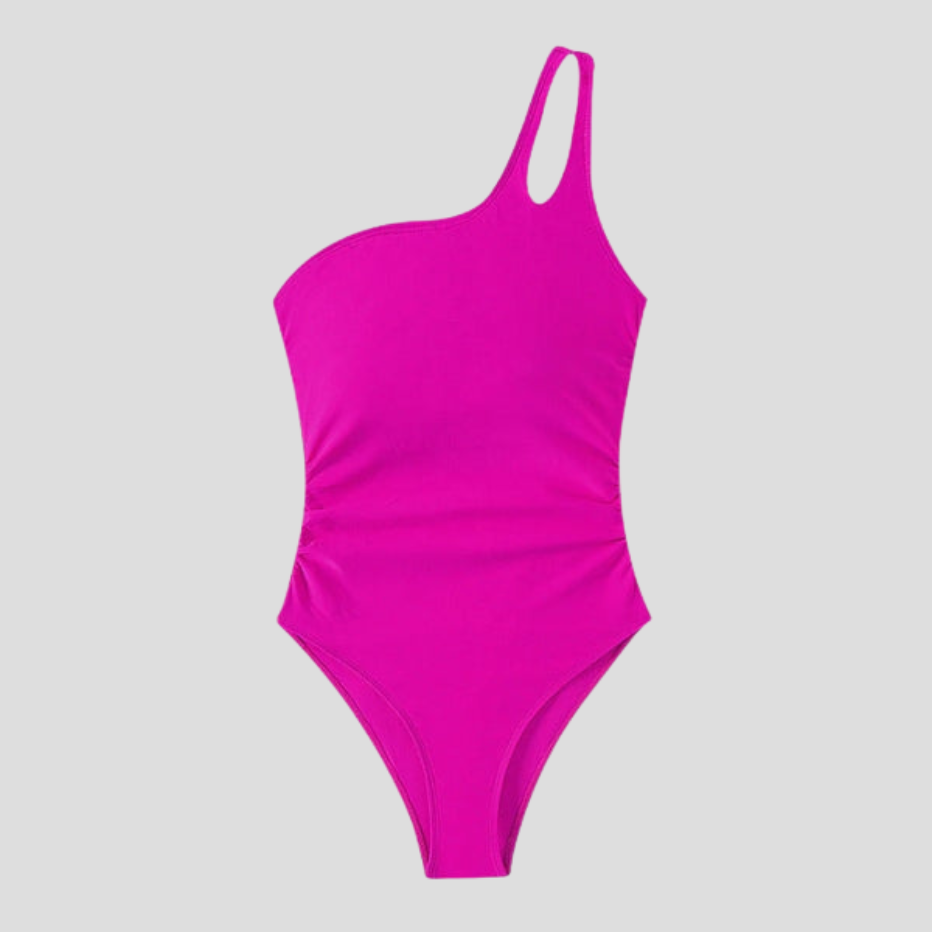 Women One-Piece Swimsuit | One-Shoulder Form & Side Ruched Alignment for Swimwear