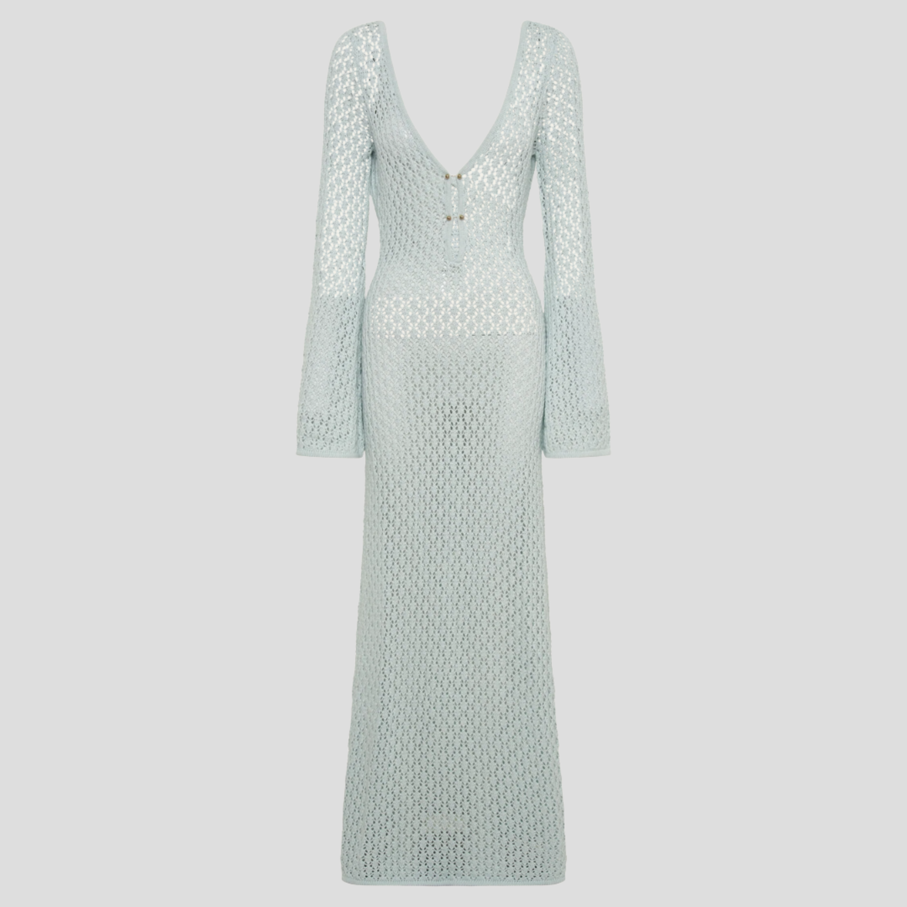Women Maxi Dress | Deep V Neckline Form & Button Detail Alignment for Occasion Wear