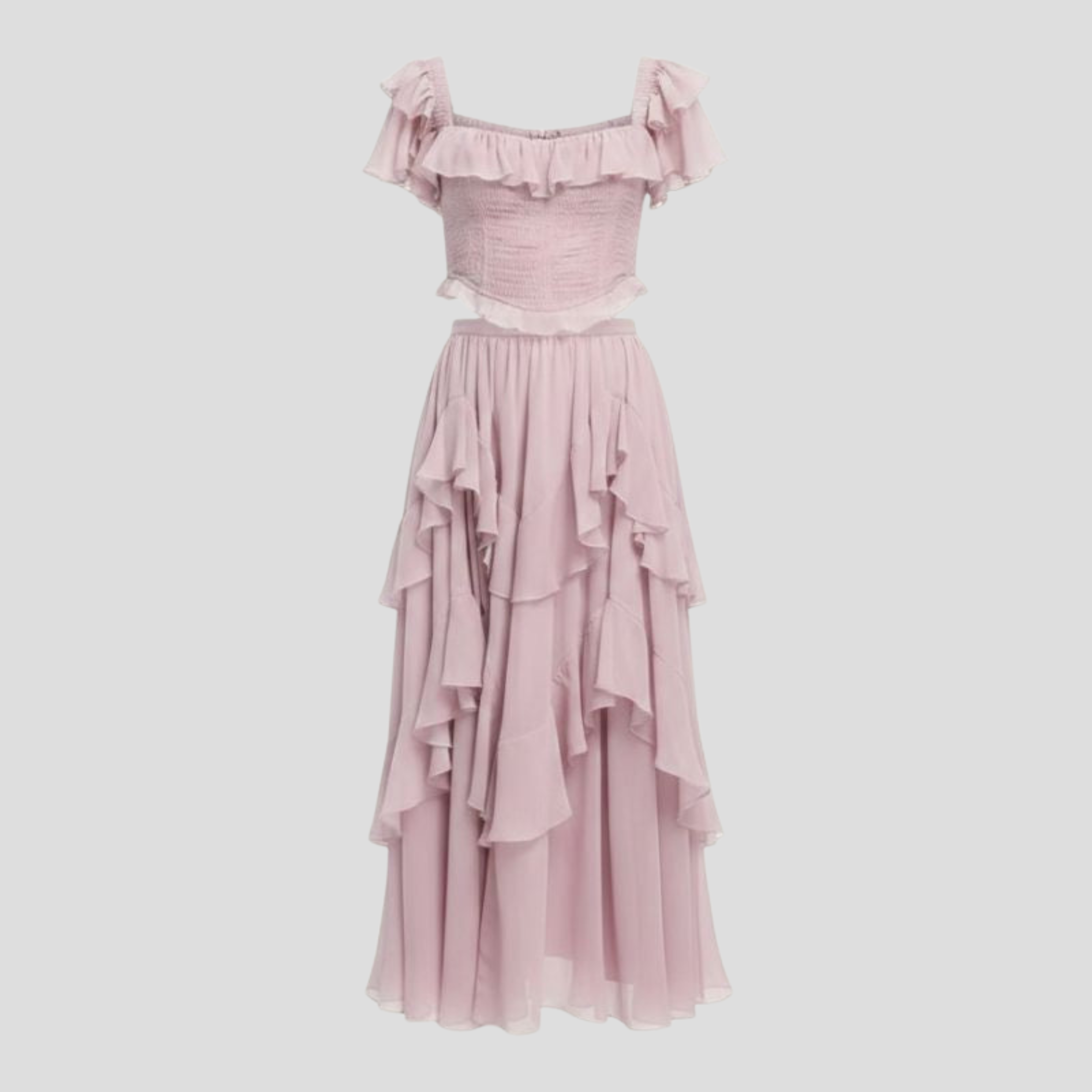 Women Two-Piece Set | Corset Top Form & Tiered Skirt Alignment for Occasion Wear