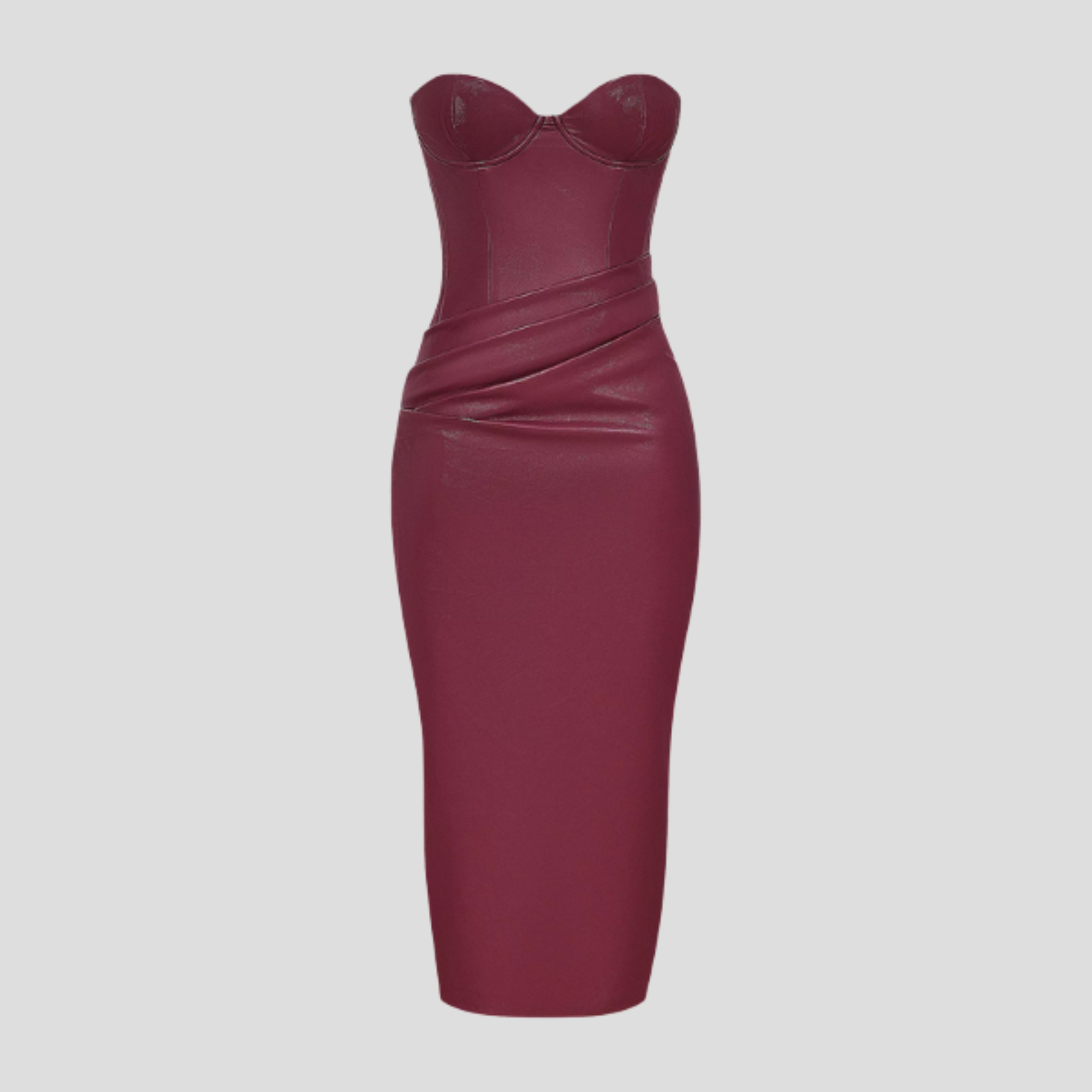 Women Strapless Maxi Dress | Corset Bodice Form & Elongated Outline Alignment for Occasion Wear