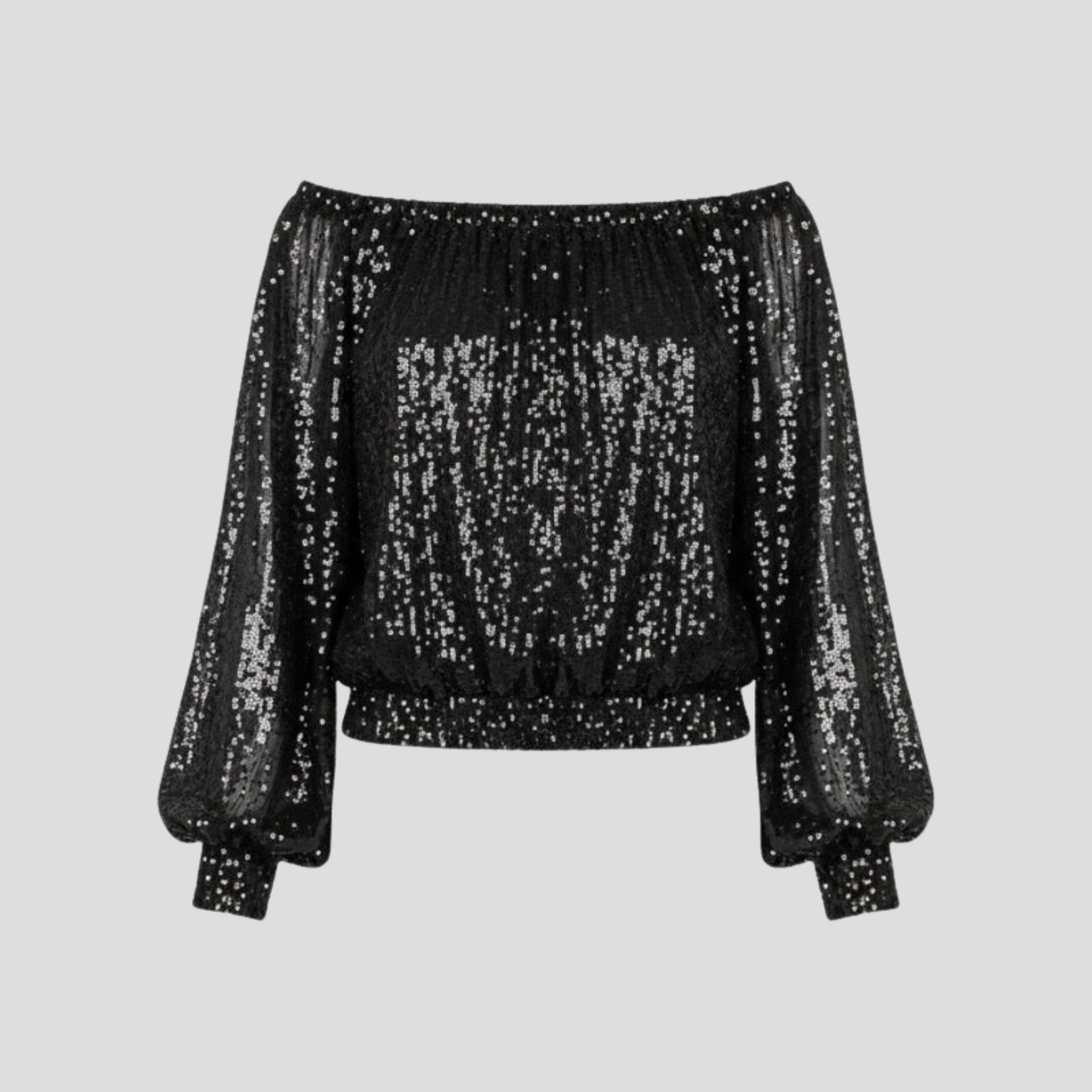 The Celviera Sequin Off-Shoulder Blouse
