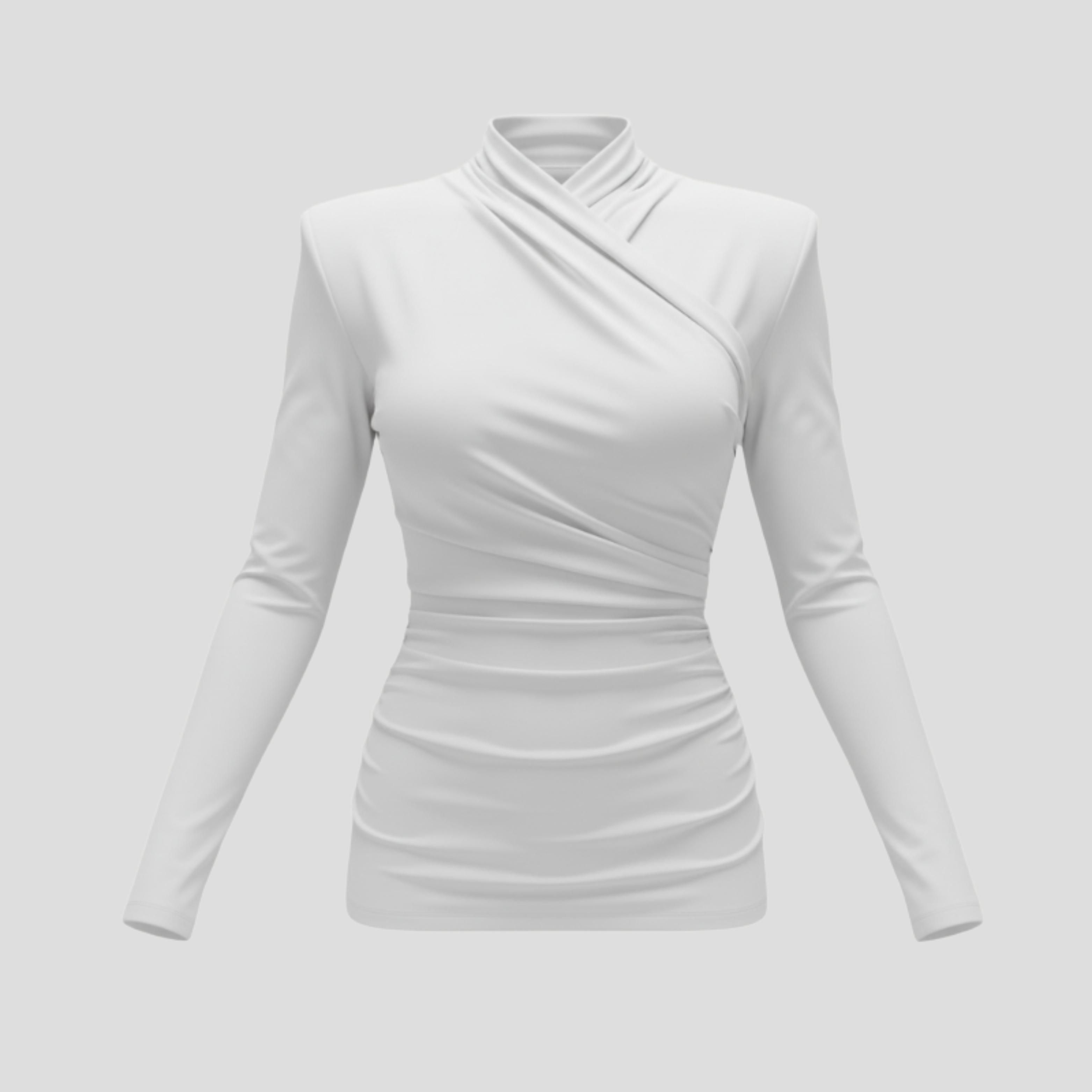 The Monaco Wrap Long-Sleeve Top