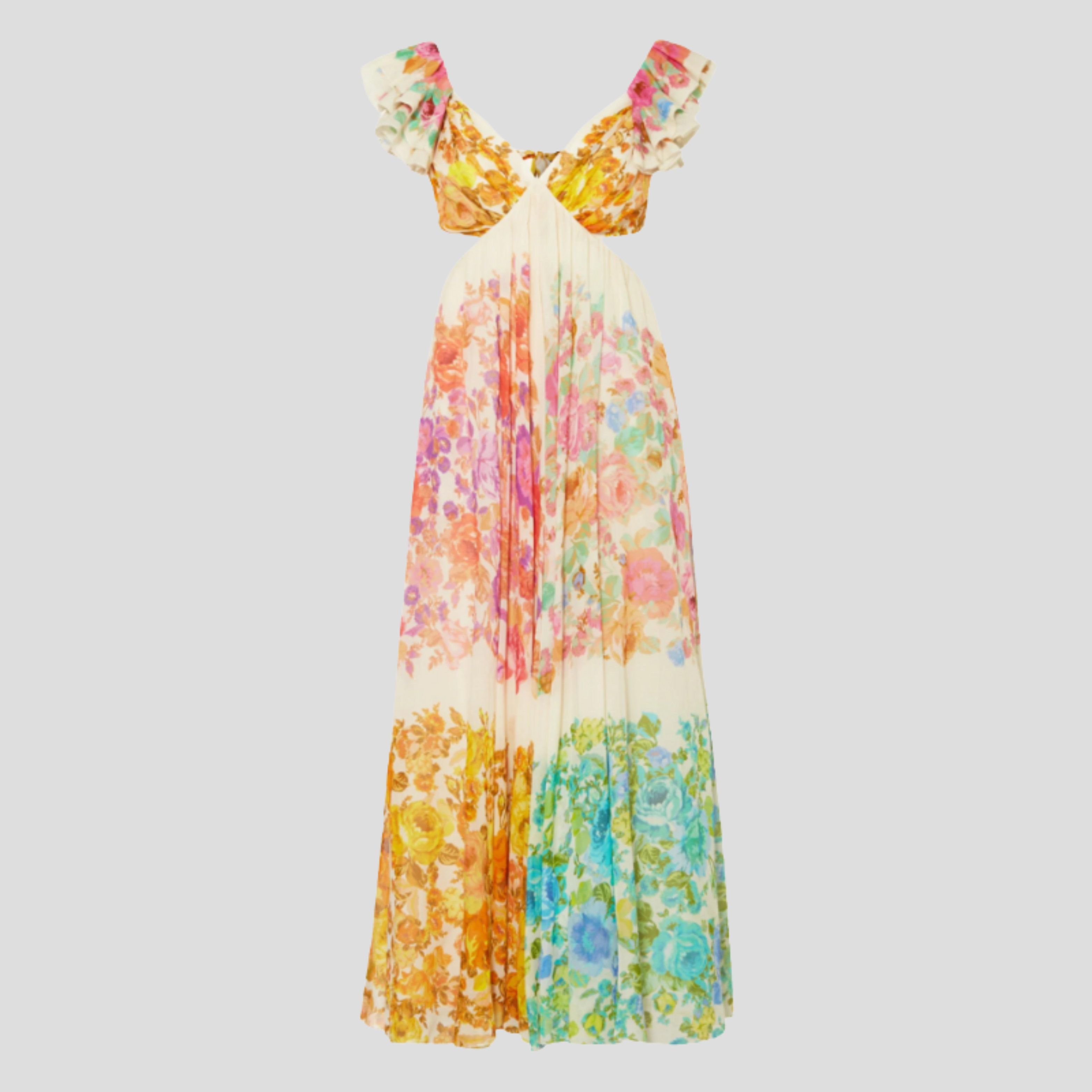 Women Maxi Dress | Floral Pattern Form & Elongated Outline Alignment for Occasion Wear