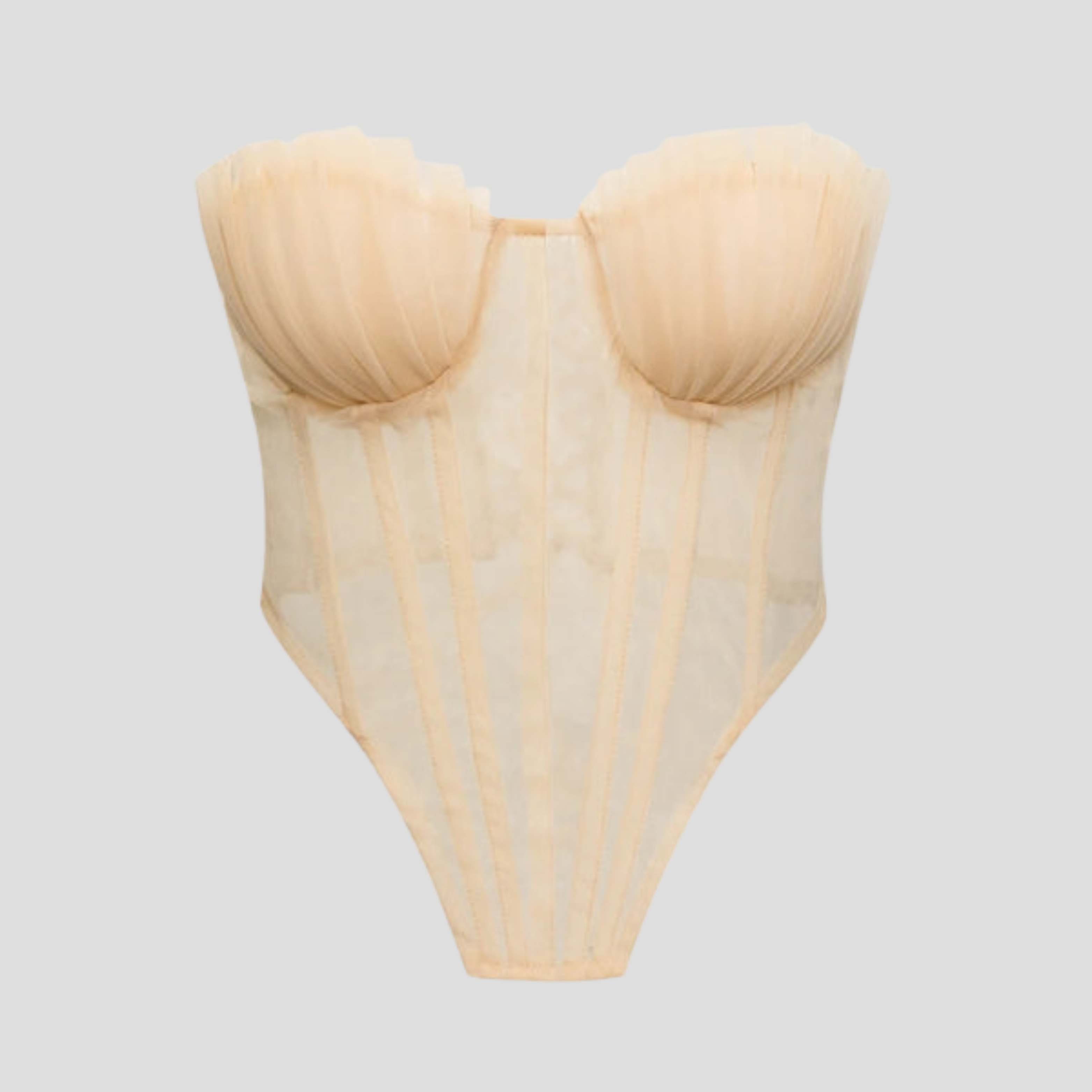 The Capri Tie-Back Sheer Mesh Corset Top