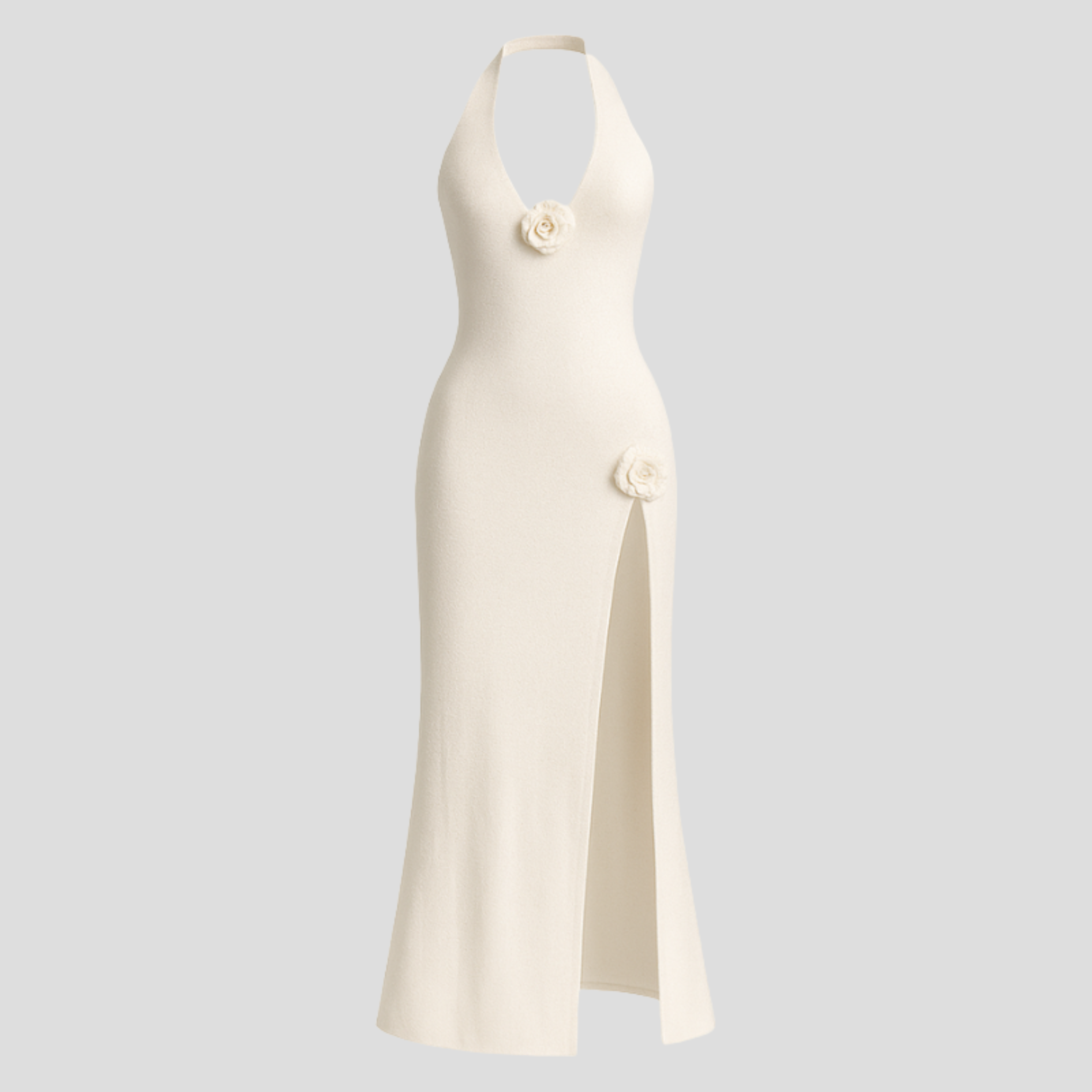 Women Maxi Dress | Halter Neckline Form & Side-Slit Alignment for Occasion Wear