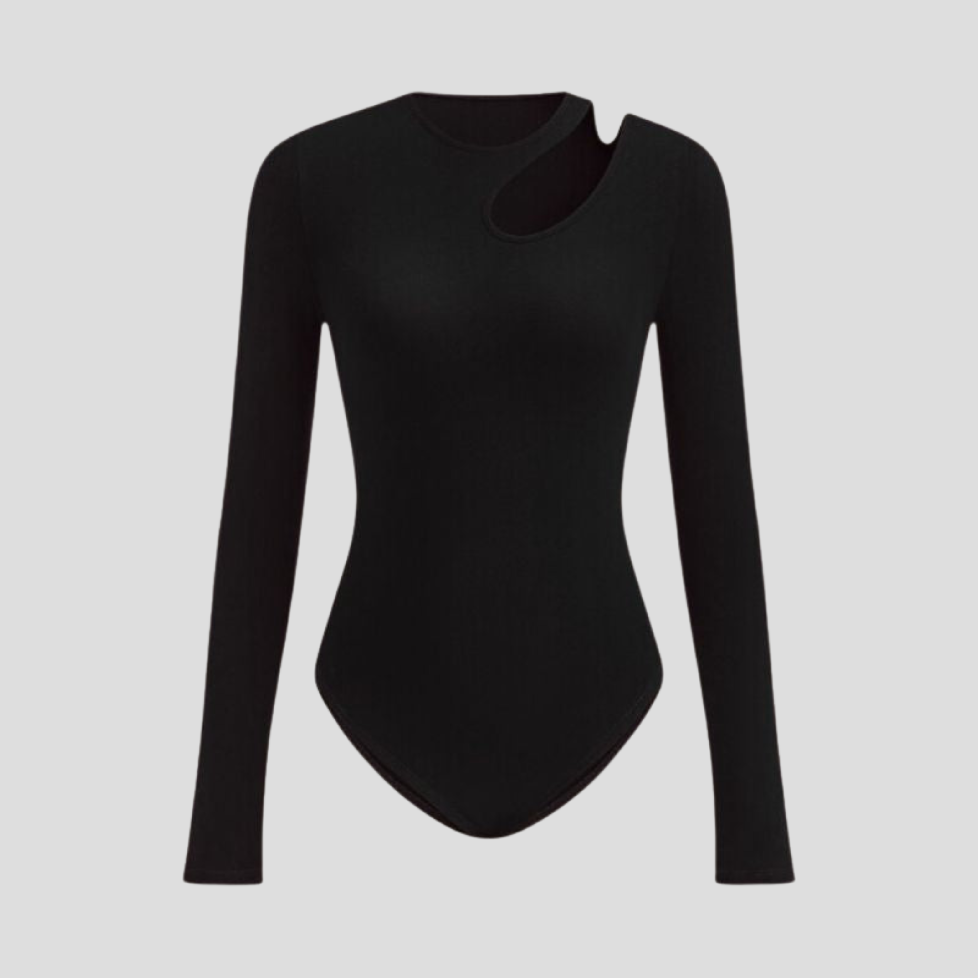 Women Long-Sleeve Top | Asymmetric Neckline Form & Shoulder Cutout Alignment for Occasion Wear