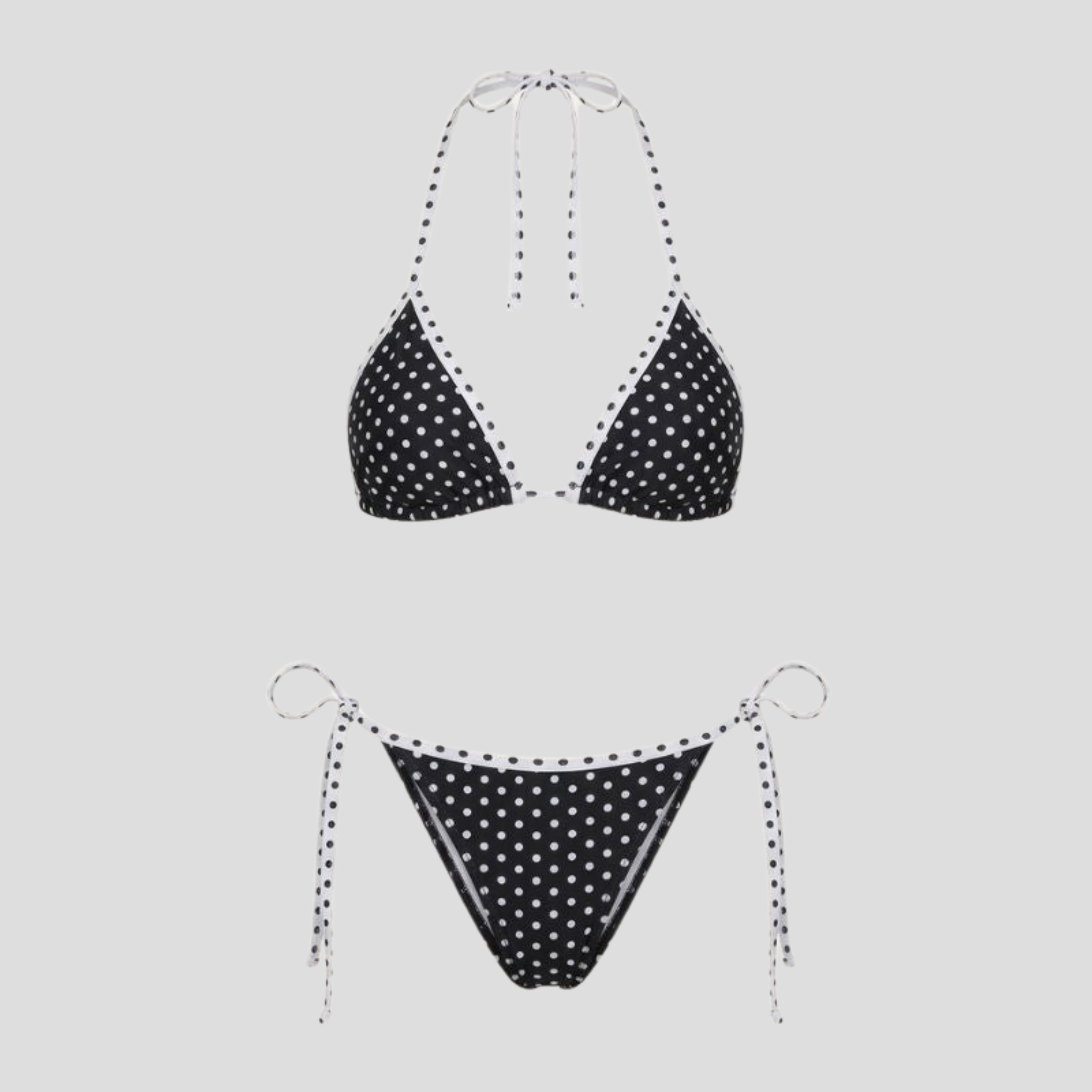 Women Bikini Set | Polka-Dot Pattern Form & Triangle Cup Alignment for Swimwear