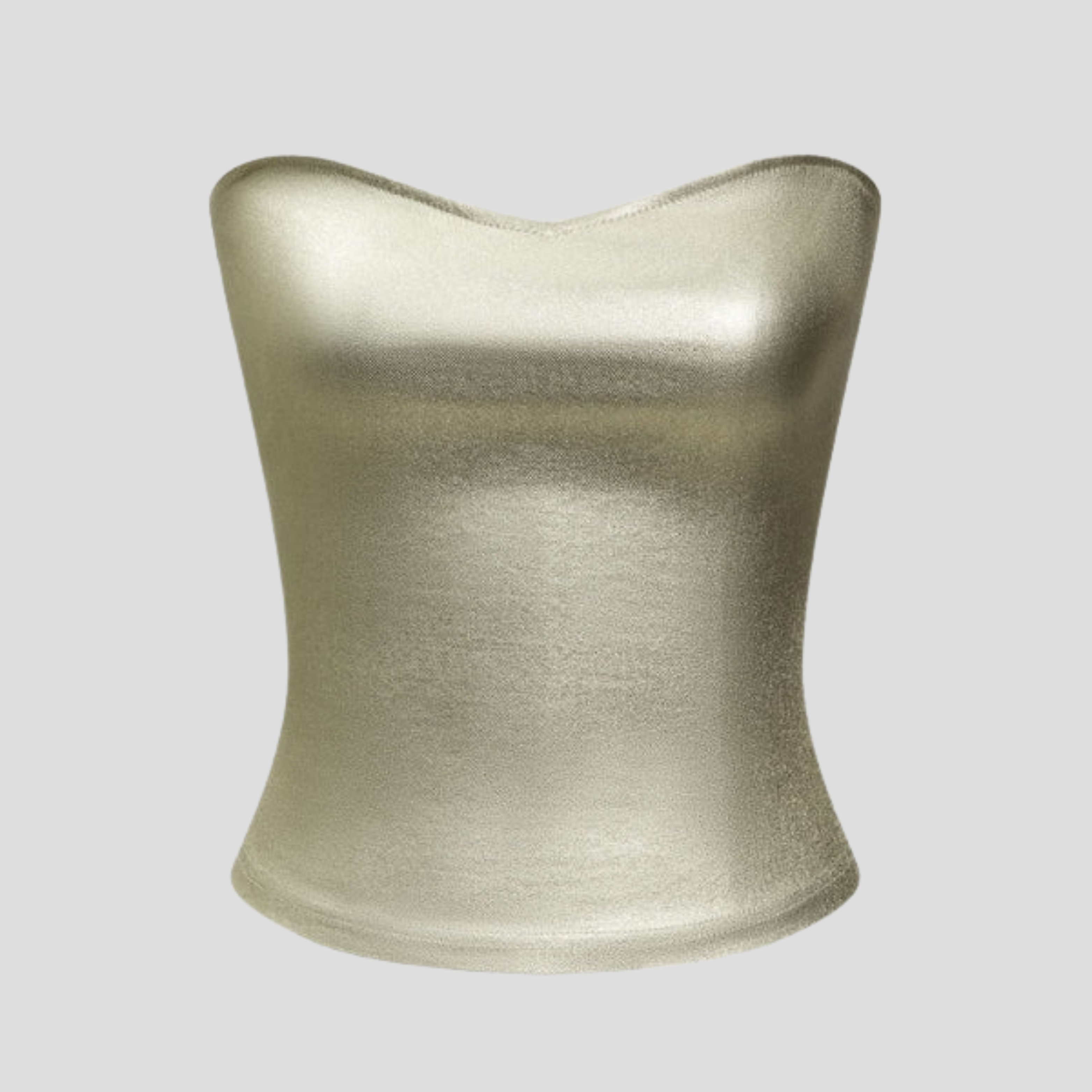 Women Bustier Top | Strapless Upper Form & Metallic Surface Definition for Occasion Wear