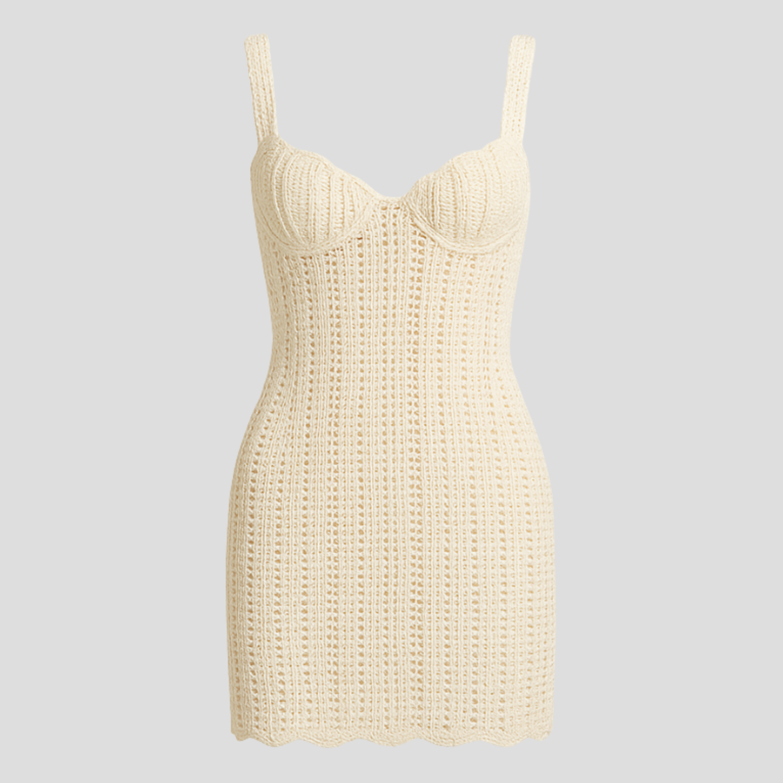 Women Mini Dress | Scalloped Edge Form & Pattern Alignment for Occasion Wear