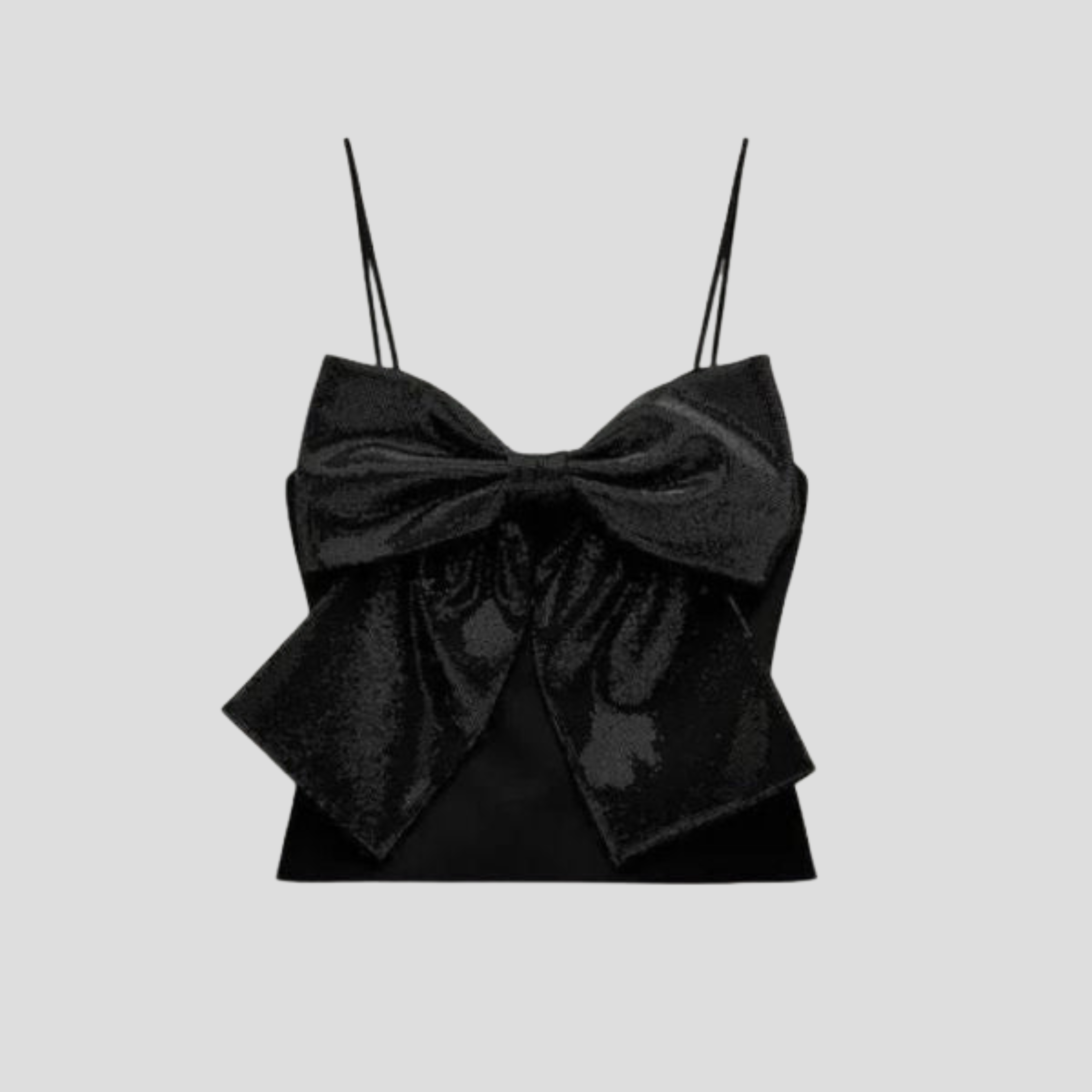 Women Crop Top | Oversized Bow Form & Shimmer Surface Definition for Occasion Wear